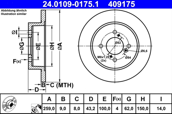Disc frana ATE 24.0109-0175.1 [1]