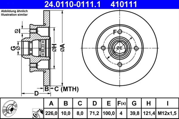 Disc frana ATE 24.0110-0111.1 [1]