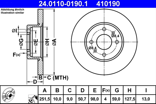 Disc frana ATE 24.0110-0190.1 [1]