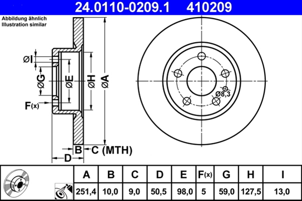 Disc frana ATE 24.0110-0209.1 [1]