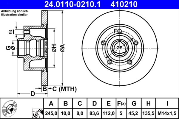 Disc frana ATE 24.0110-0210.1 [1]