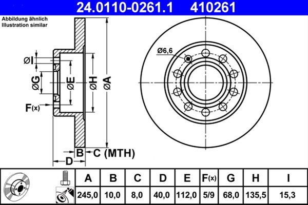 Disc frana ATE 24.0110-0261.1 [1]