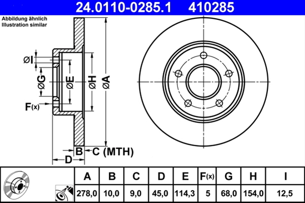 Disc frana ATE 24.0110-0285.1 [1]