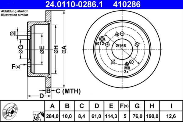 Disc frana ATE 24.0110-0286.1 [1]