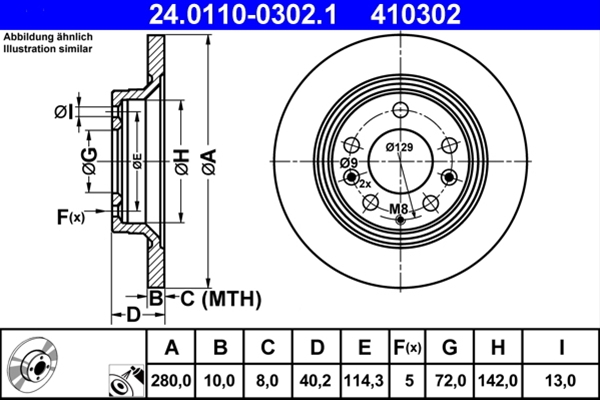 Disc frana ATE 24.0110-0302.1 [1]