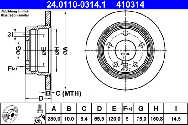 Disc frana ATE 24.0110-0314.1 [1]