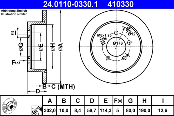 Disc frana ATE 24.0110-0330.1 [1]