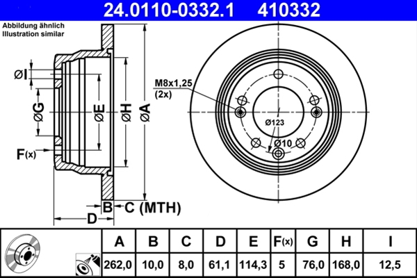 Disc frana ATE 24.0110-0332.1 [1]