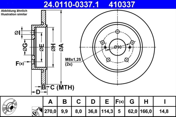 Disc frana ATE 24.0110-0337.1 [1]