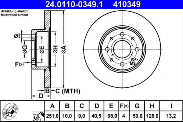 Disc frana ATE 24.0110-0349.1 [1]