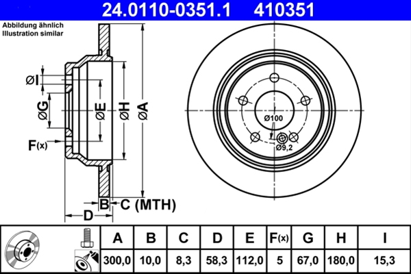 Disc frana ATE 24.0110-0351.1 [1]