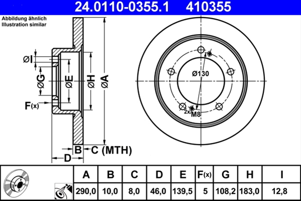 Disc frana ATE 24.0110-0355.1 [1]