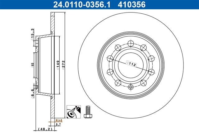 Disc frana ATE 24.0110-0356.1 [1]