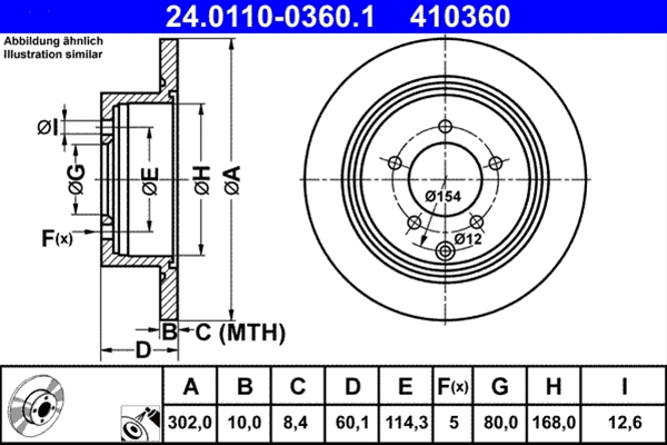 Disc frana ATE 24.0110-0360.1 [1]