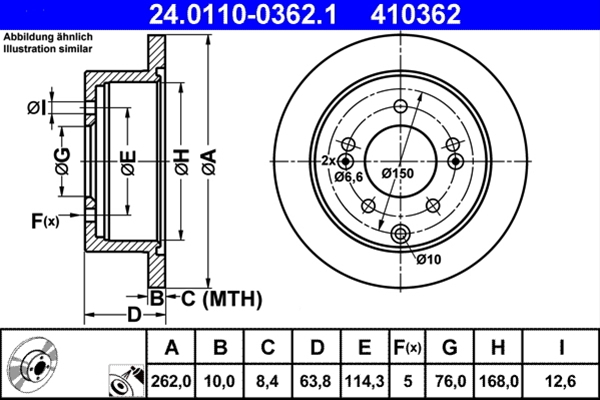 Disc frana ATE 24.0110-0362.1 [1]