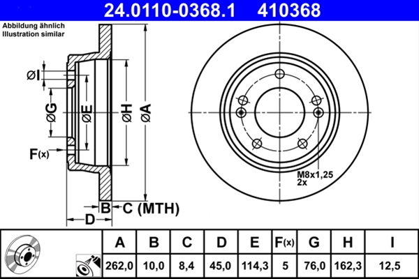 Disc frana ATE 24.0110-0368.1 [1]