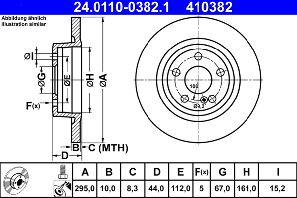 Disc frana ATE 24.0110-0382.1 [1]
