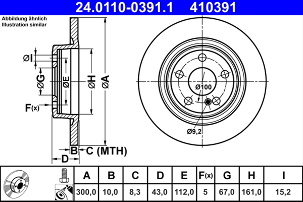 Disc frana ATE 24.0110-0391.1 [1]