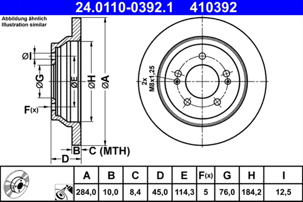 Disc frana ATE 24.0110-0392.1 [1]