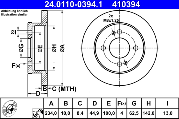 Disc frana ATE 24.0110-0394.1 [1]