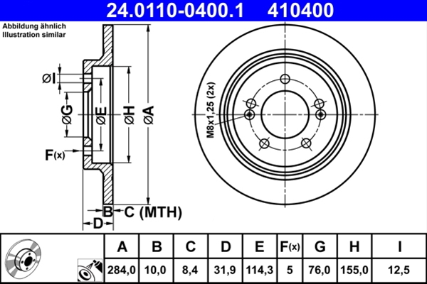 Disc frana ATE 24.0110-0400.1 [1]