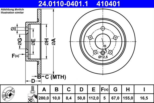 Disc frana ATE 24.0110-0401.1 [1]