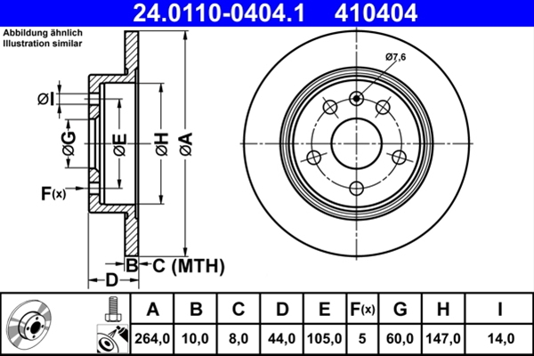 Disc frana ATE 24.0110-0404.1 [1]