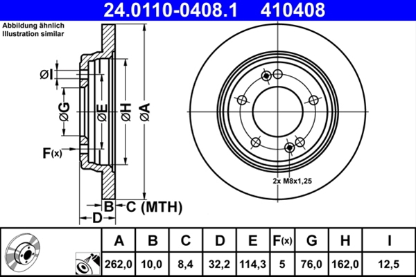 Disc frana ATE 24.0110-0408.1 [1]