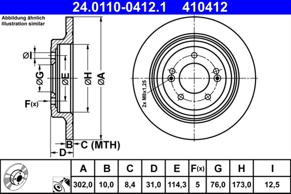 Disc frana ATE 24.0110-0412.1 [1]