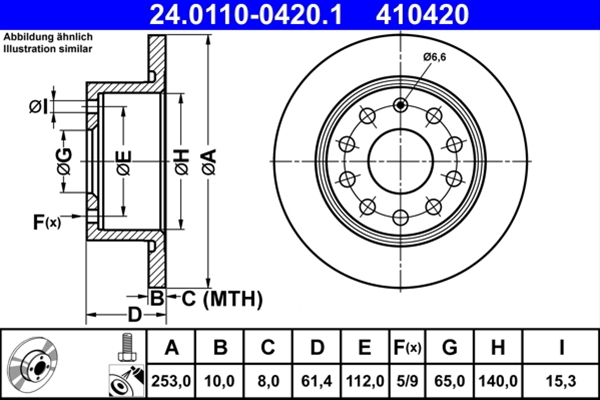 Disc frana ATE 24.0110-0420.1 [1]