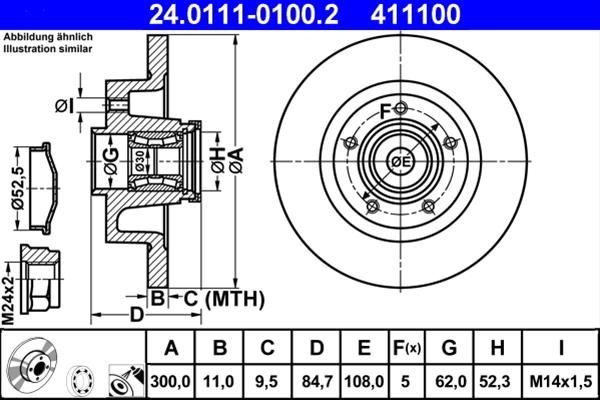Disc frana ATE 24.0111-0100.2 [1]