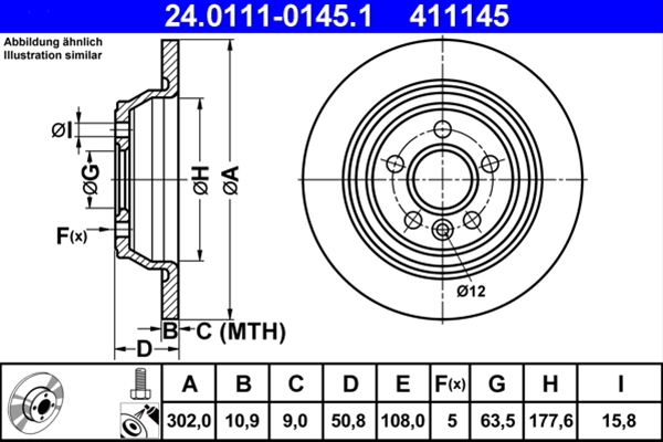 Disc frana ATE 24.0111-0145.1 [1]