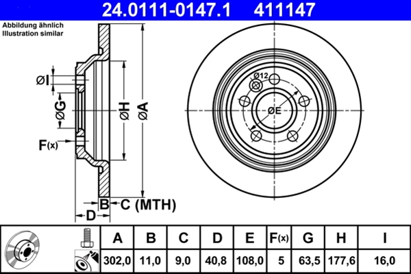 Disc frana ATE 24.0111-0147.1 [1]