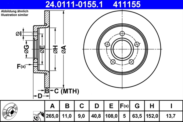 Disc frana ATE 24.0111-0155.1 [1]