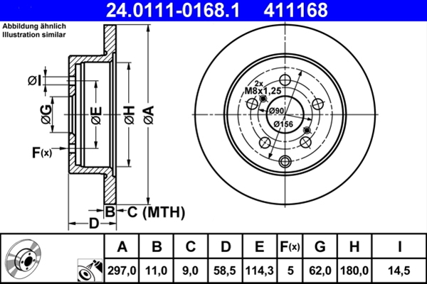 Disc frana ATE 24.0111-0168.1 [1]