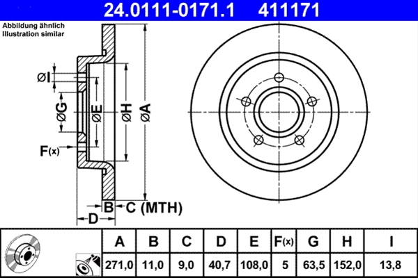 Disc frana ATE 24.0111-0171.1 [1]