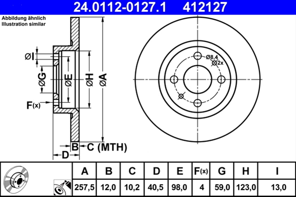 Disc frana ATE 24.0112-0127.1 [1]
