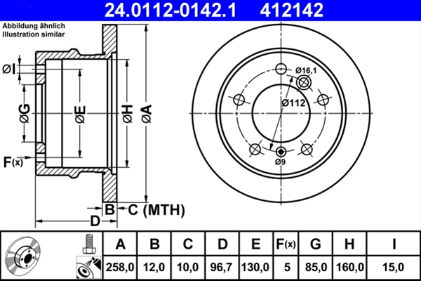 Disc frana ATE 24.0112-0142.1 [1]