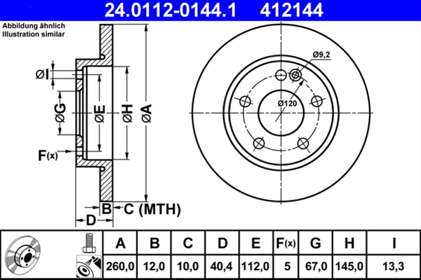 Disc frana ATE 24.0112-0144.1 [1]
