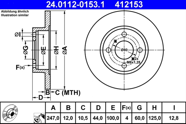 Disc frana ATE 24.0112-0153.1 [1]