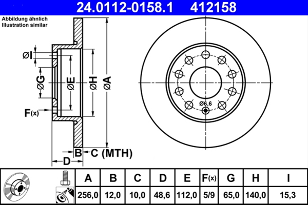 Disc frana ATE 24.0112-0158.1 [1]