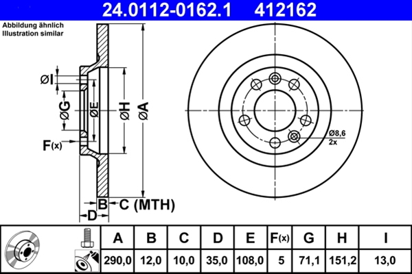 Disc frana ATE 24.0112-0162.1 [1]