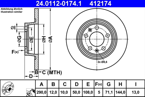 Disc frana ATE 24.0112-0174.1 [1]