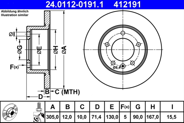 Disc frana ATE 24.0112-0191.1 [1]