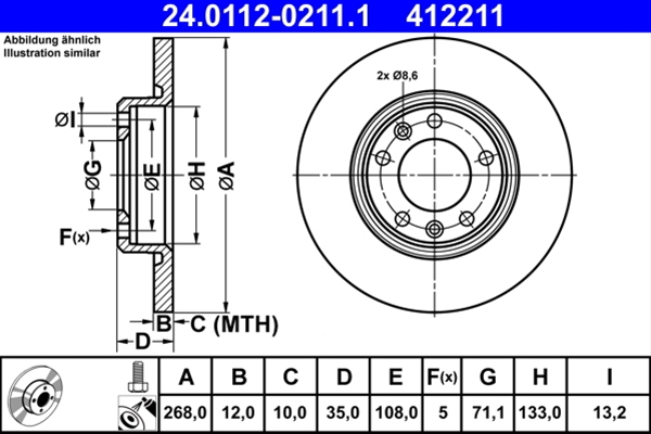 Disc frana ATE 24.0112-0211.1 [1]