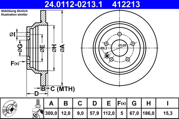 Disc frana ATE 24.0112-0213.1 [1]