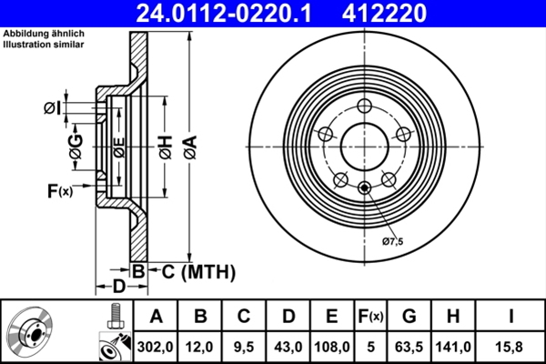 Disc frana ATE 24.0112-0220.1 [1]