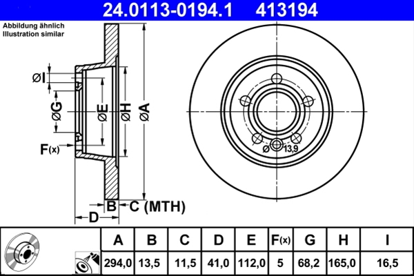 Disc frana ATE 24.0113-0194.1 [1]