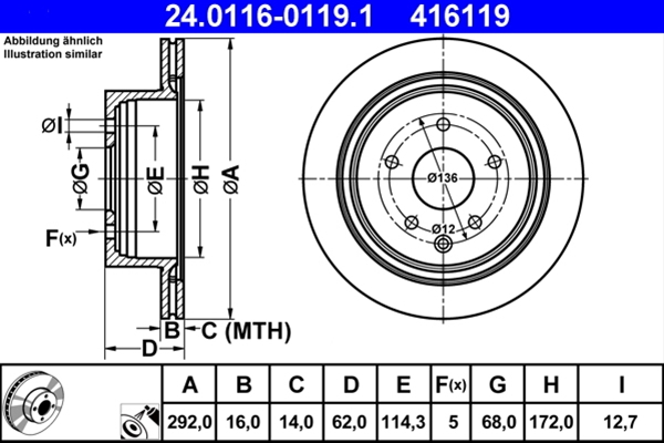 Disc frana ATE 24.0116-0119.1 [1]