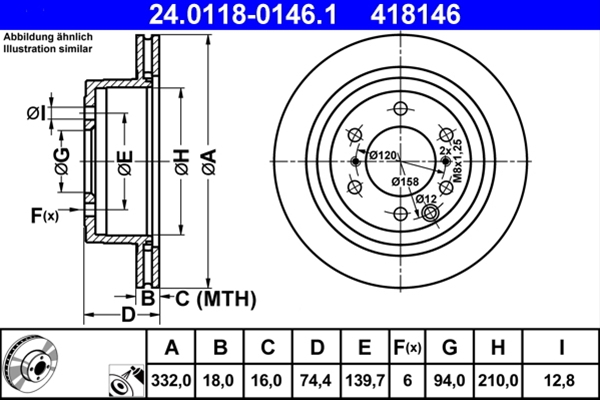 Disc frana ATE 24.0118-0146.1 [1]